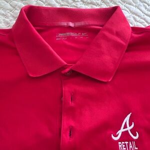 Atlanta Braves Retail Golf Shirt Nike men’s size 3XL